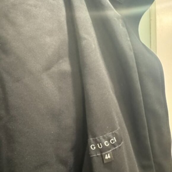 Gucci Tailored Double-Zip Jacket — Black, Gold Hardware, Made in Italy (Size 44) - Picture 9 of 13